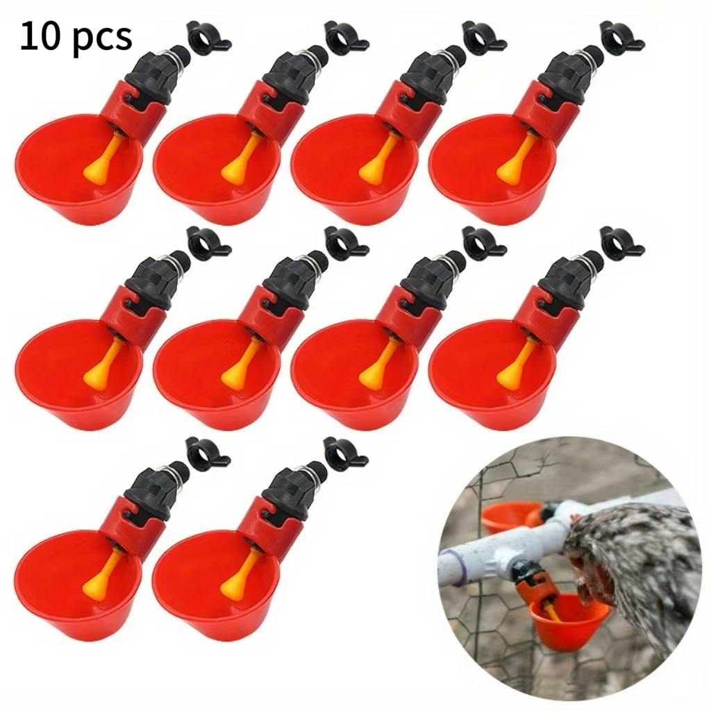 10 Bebedouro Automático Copinho Copo Bebedor Aves Frangos em Oferta na Shopee