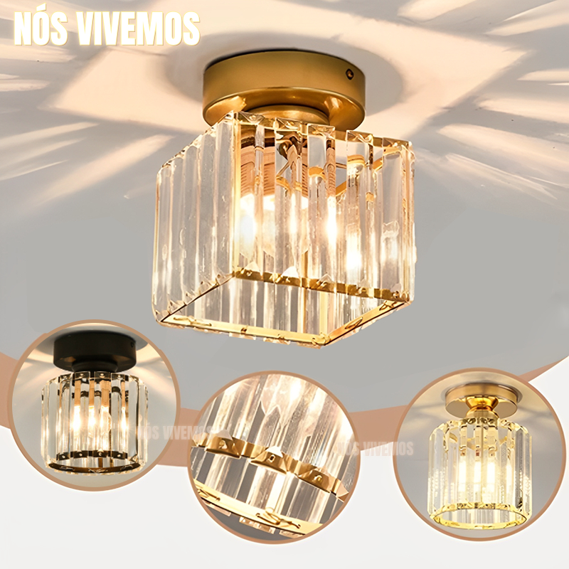 Luminária De Teto Cristal Simplicidade Moderna Corredor Sala De Estar Varanda Quarto 110V-220V