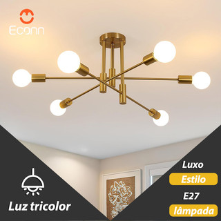 Decoração de casa de estilo escandinavo iluminação lustre moderno semi-recesso lustre