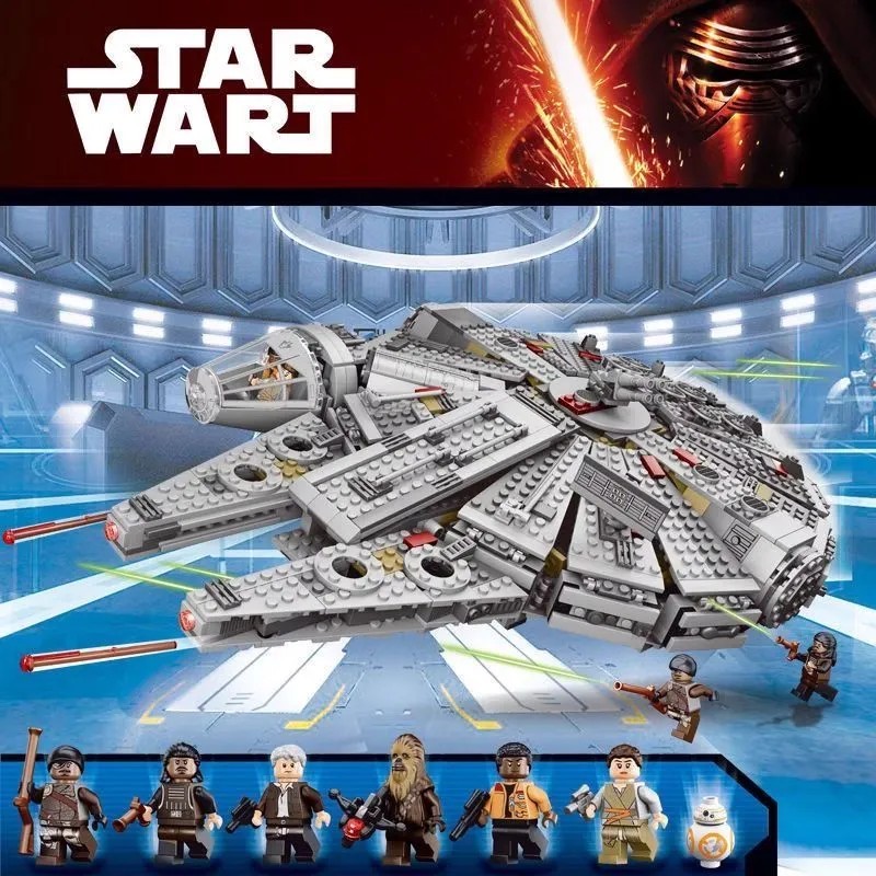 1300 PCS Compatível Lego Star Wars Série Millennium Falcon Starship Montado Bloco de Construção Brinquedo Menino Present