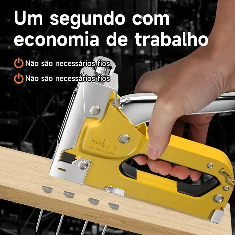 Grampeador Tapeceiro + 600 Grampos Ferramentas Profissional em Oferta na Shopee