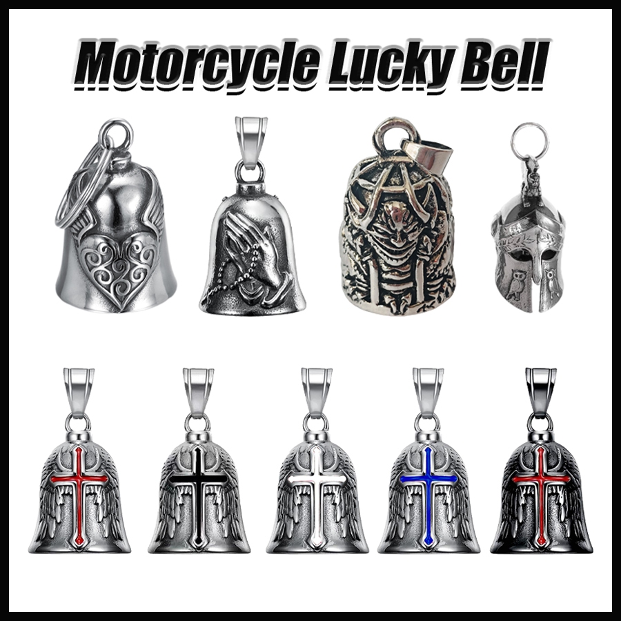Motocicleta Equitação Sino Metal Crânio Charme Sorte Sinos À Prova De Intempéries Piloto Chaveiro cupionbr em Oferta na Shopee