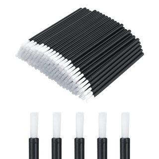50 Pçs Descartável Náilon Lábio Brilhante Escova Batom Gloss Varinhas Aplicador Sombra Sobrancelha Pincéis De Maquiagem