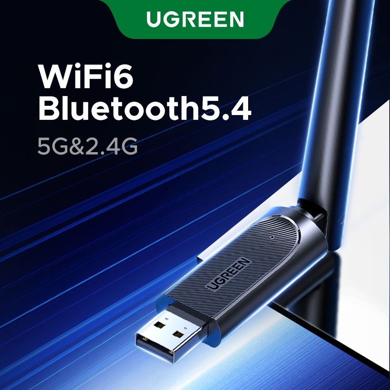 Adaptador WiFi Sem Fio UGREEN AX900 Wi-Fi 6 Bluetooth 5.4 USB Para PC Desktop Laptop em Oferta na Shopee