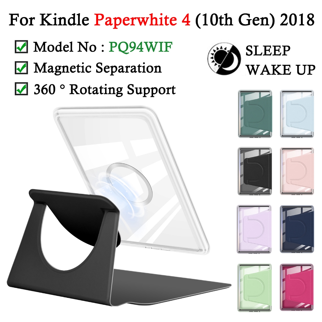 Para Kindle Paperwhite 4 10ª geração 2018 6.0'' PQ94WIF Acrílico Separação Magnética E-Reader Moda Capa
