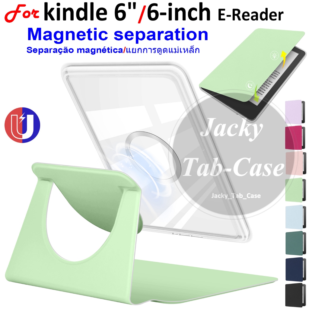 Para kindle Básico 6" E-leitor Capa 11ª 10a 8o Geração RS23CV 2024 C2V2L3 J9G29R Capa de Separação Magnética de Acrílico