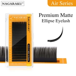NAGARAKU Extensões De Cílios Elipse Da Série Air De 5a Geração Premium Ultra Light Feather Postiços Planos