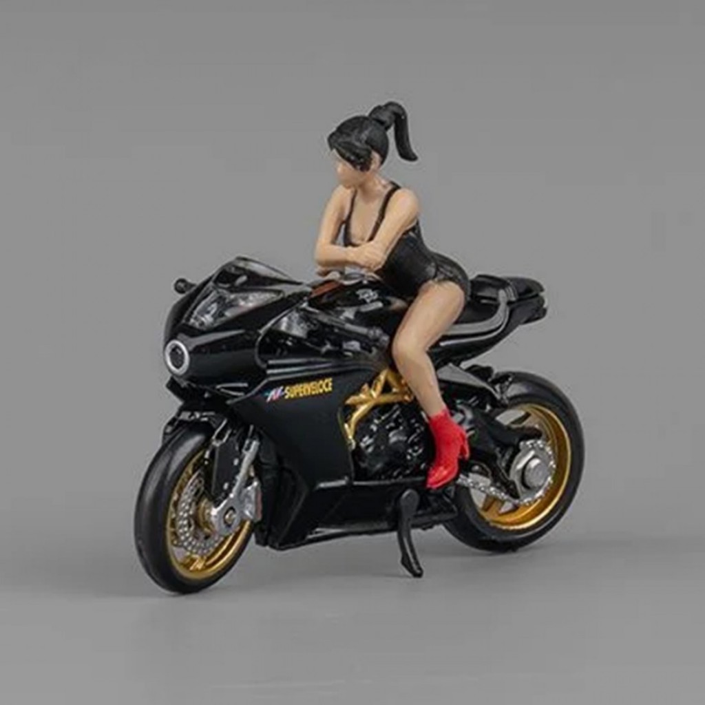 CM Modelo CM64-SV800-02 1/64 MV Agusta SV800 Preto Com Show Gril Diecast Scale Model Car