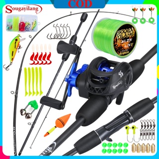 Conjunto De Pesca Sougayilang 4 Cores 1.8M 2 Seções 5-10lb Vara Fundida E Carretel De Fundição 7.2 : 1 Todos Os Conjunto em Oferta na Shopee