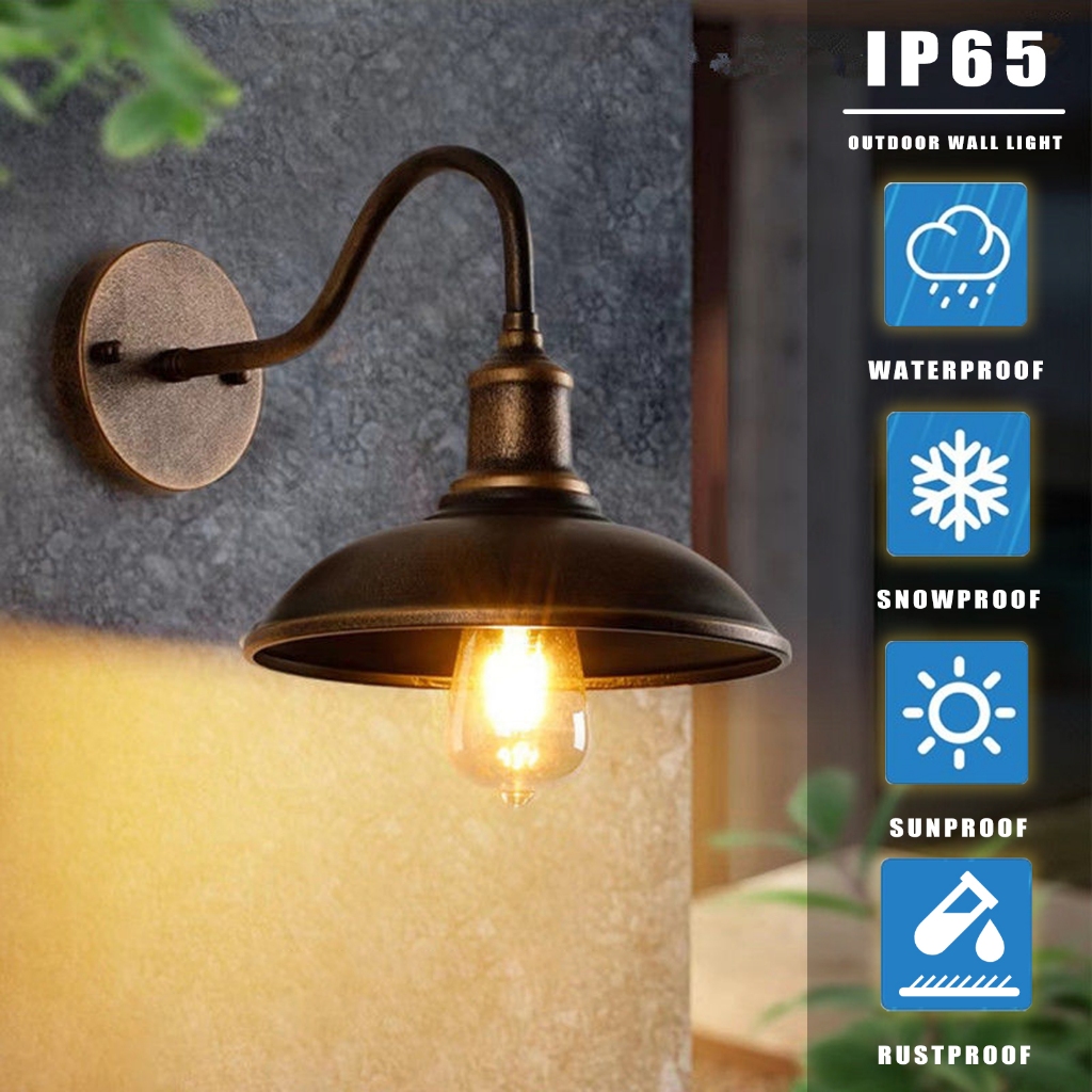 Vintage Luminária Externa De Parede Luminária De Jardim/Corredor /Varanda