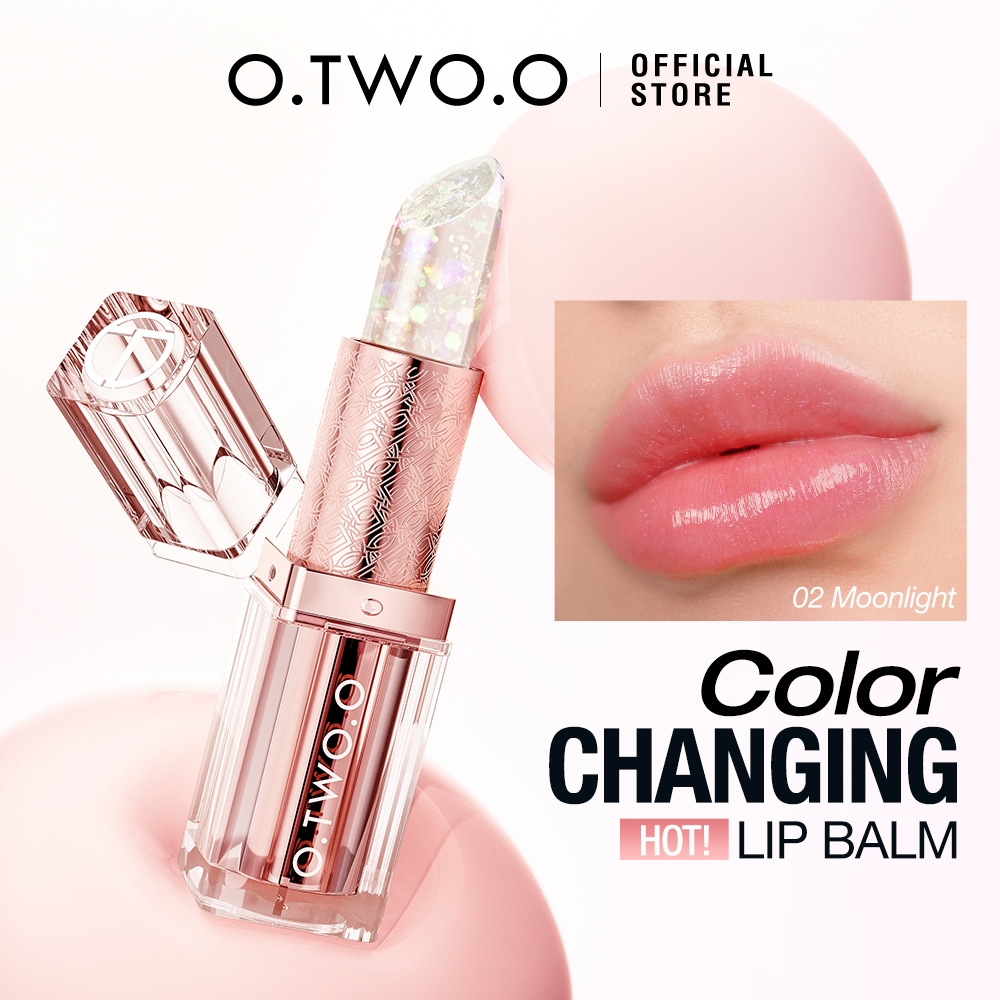 O.TWO.O Bálsamo Labial Colorido Duradouro À Prova D'água Folha De Ouro Batom Termocrômico De Alta Pigmentação em Oferta na Shopee