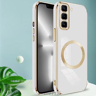 Novo Chapeamento Magnético De Cor Sólida Para Infinix Hot 50i 50 Pro Plus Hot50 + 4G 5G X6720 X6882 X6531 Capa De Telefo em Oferta na Shopee