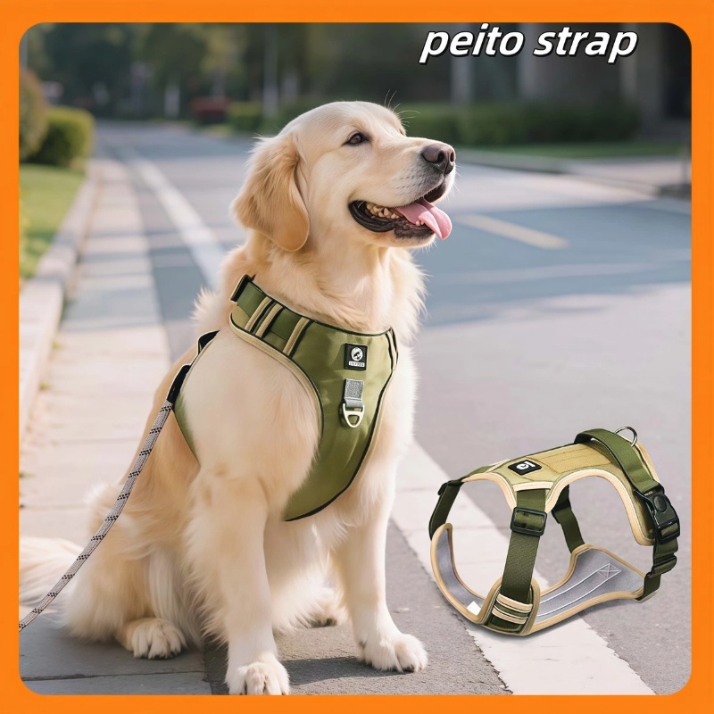 Arnês Ajustável Para Cães , Treinamento De Segurança Reflexivo , Colete Peitoral Caminhada