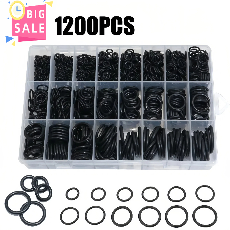 1200 Pcs Anel De Vedação Junta De Borracha O-Ring Sortido Com Caixa Kit Anéis De Vedação Para Torneira em Oferta na Shopee