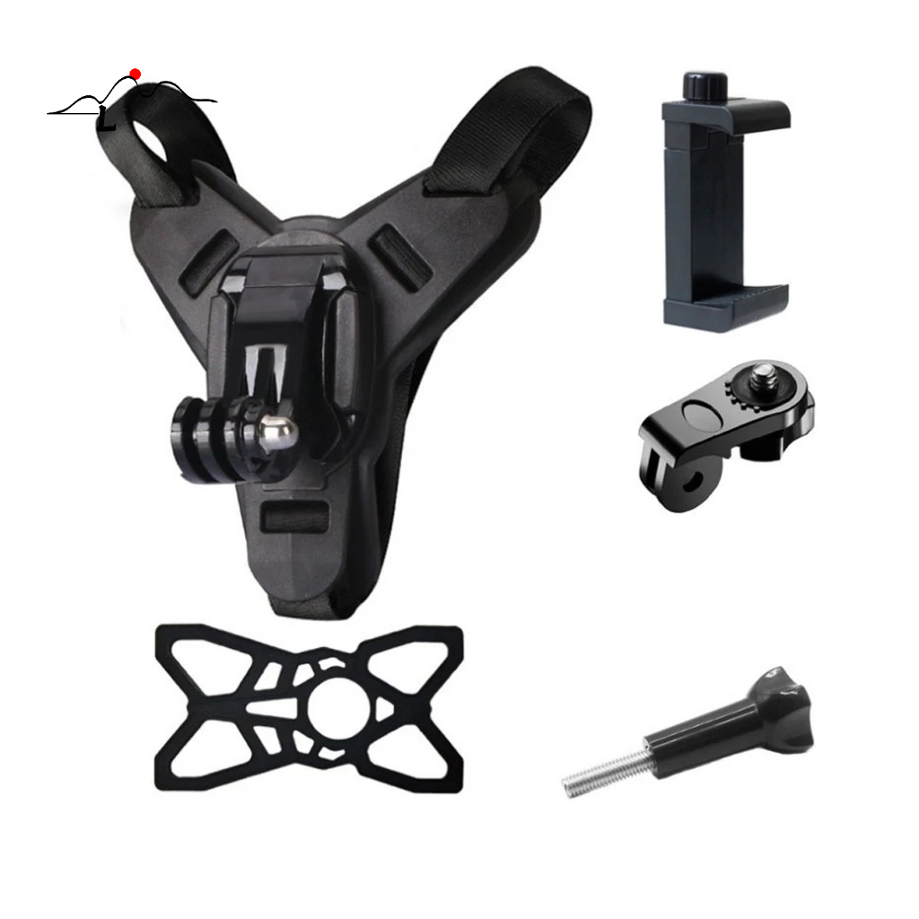 Suporte De Capacete Para Câmera De Ação E Celular Queixo Gopro Sjcam