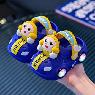 Babuche Infantil LED Sandálias Infantis Meninos e Meninas Chinelos Luminosos à prova d'água para Carros em Oferta na Shopee