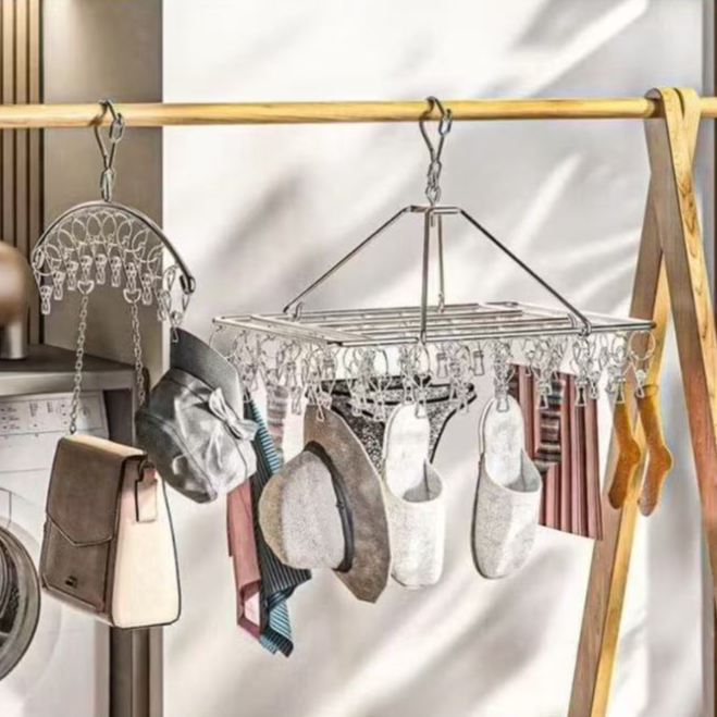 Varal 40 Prendedores Para Roupa Intima Para Calcinha Meia Cueca  Reforçado inox 20 Prendedores