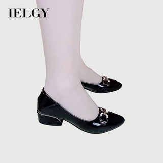 IELGY Foreign Low-top Couro Macio Sapatos Únicos Femininos 2026 Moda Confortável Versátil Dedo Do Pé Redondo Trabalho