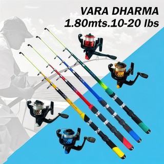 Vara De Pesca Kit 2 60-120lbs Completa Com Molinete Esportiva Ao Ar Livre Robalo Portátil Com Linha
