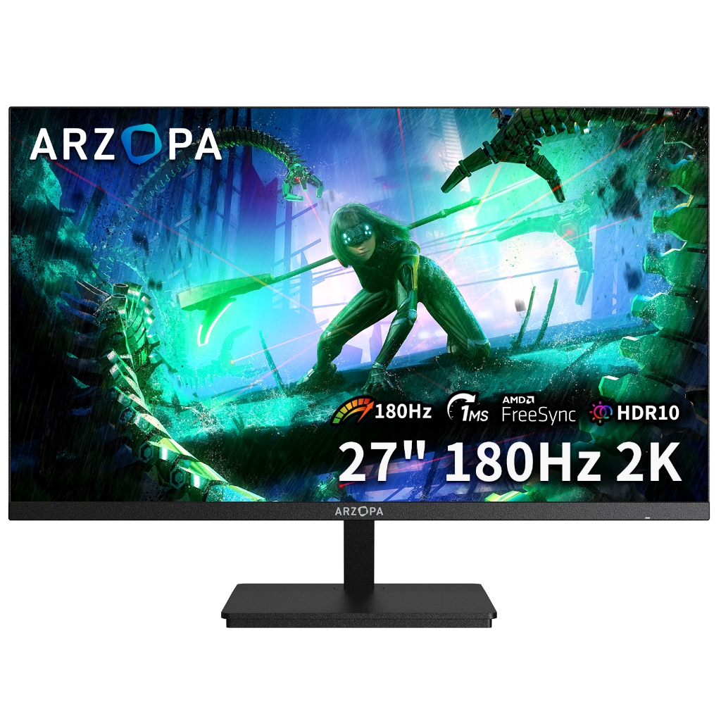 Monitor Gamer ARZOPA M1RC, 27" 2K QHD 180Hz IPS, 1ms, 115% sRGB, USB-C, HDMI, Display Port em Oferta na Shopee