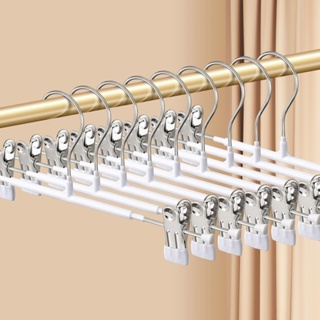 Kit 10/20 Cabides Presilha Metal Cromado Premium Para Saia Calça Bermuda Vestido .. em Oferta na Shopee