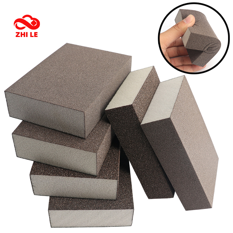 100 * 70 * 26mm Esponja Lixa Bloco De Lixamento Almofadas De Polimento Abrasivo Flexível Almofada De Areia Moedor Espuma