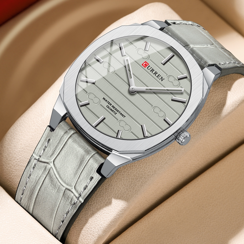 CURREN Relógio Masculino Novo Original Genuíno Marca De Moda Pulseira De Couro Casual Esportes Quartzo Analógico À Prova