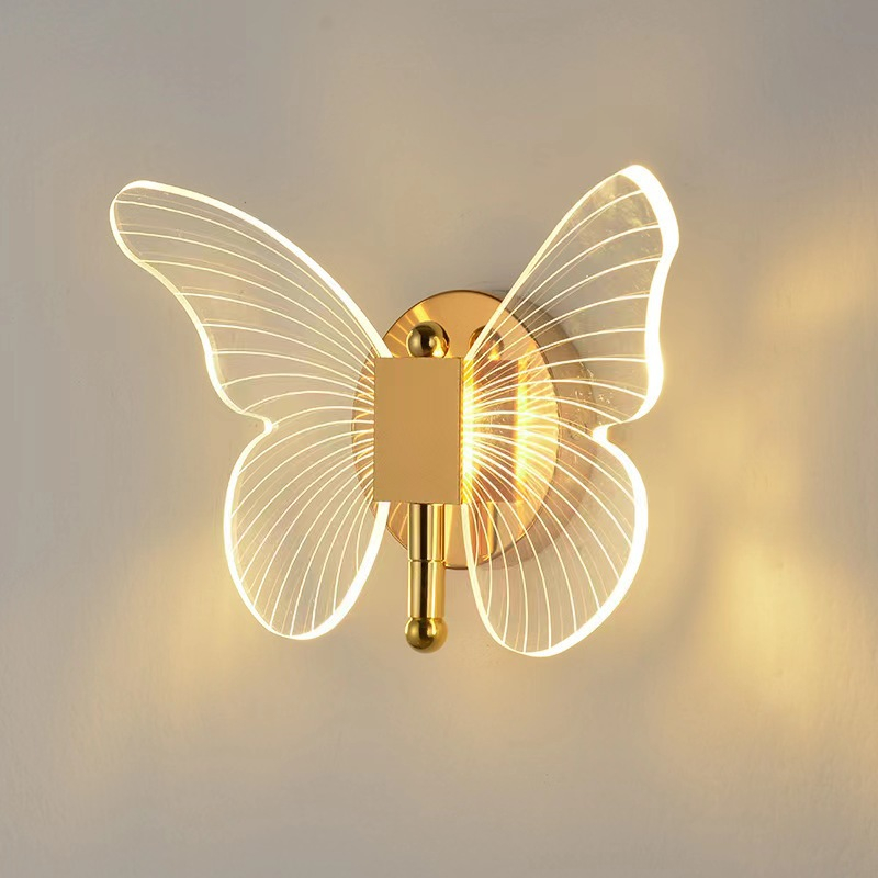 Luminária Borboleta Arandela Dourada De Parede em Oferta na Shopee