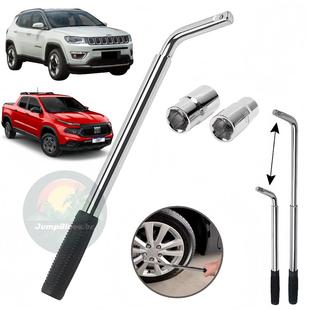Chave De Roda L Ajustavel Alongavel 4 Em 1 (chave) Jump em Oferta na Shopee