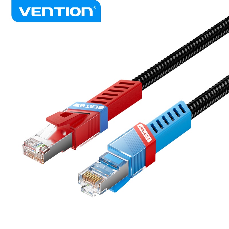 Vention CAT8 Cabo Ethernet Para Jogos Com Blindagem Dupla 40 Gbps Jaqueta Trançada Durável Ultrarrápida De 2000 Mhz em Oferta na Shopee