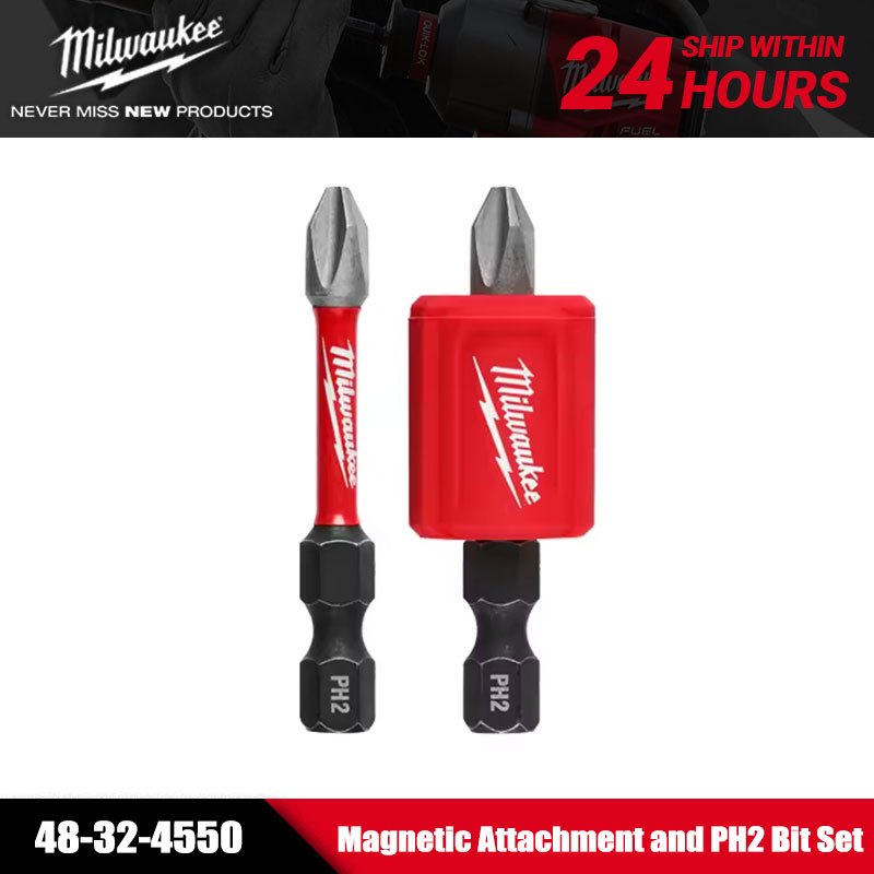 Milwaukee 48-32-4550 Conjuntos De Acessórios De Bits Originais De Impacto De Broca Magnética PH2