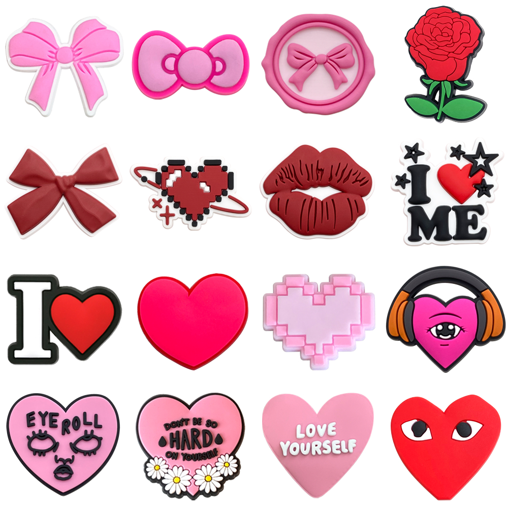 MEIDJ Encantos De Sapato 16 Y2K Estilo E Decorações Temáticas De Amor Acessórios De PVC Com Botão