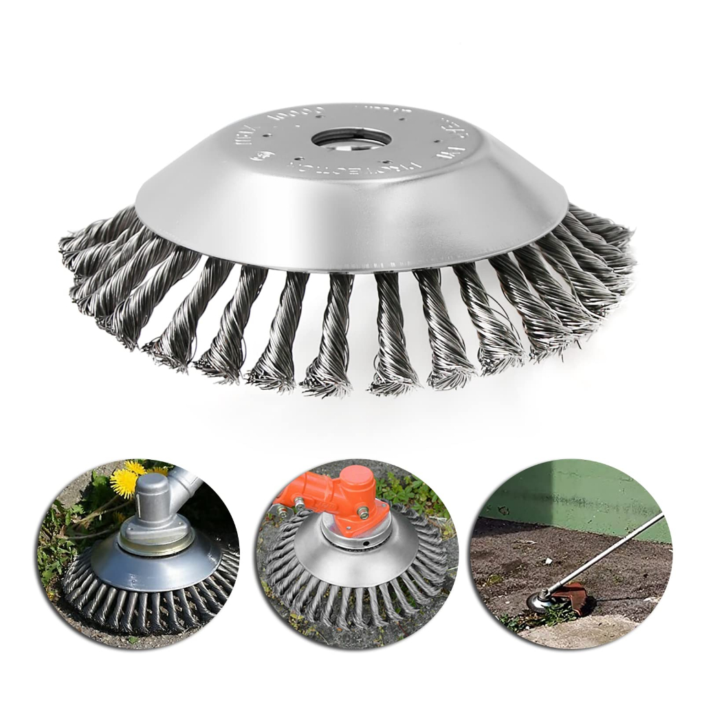 Acessório Para Roçadeira Profissional Escova Em Aço Universal Limpa Tudo em Oferta na Shopee