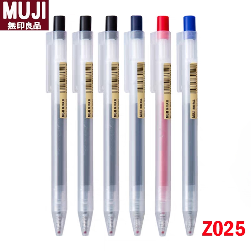 5 Unidades Japão MUJI Z025 Caneta Gel 0.5 Mm Tinta Macia Retrátil em Oferta na Shopee