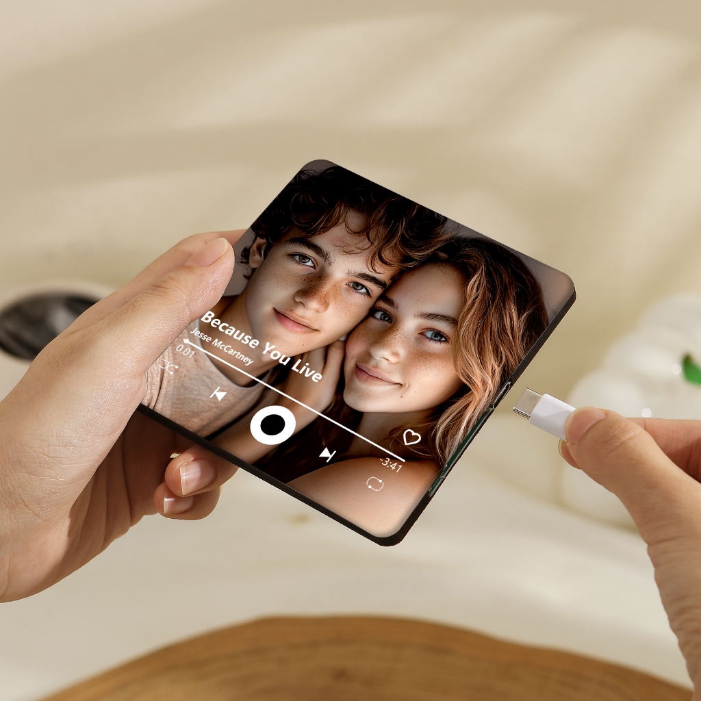 Adesivo De Geladeira Musical Personalizado Com Caixa , Álbum De Música Fotos , Adesivos Magnéticos Para , Reprodutor Emb