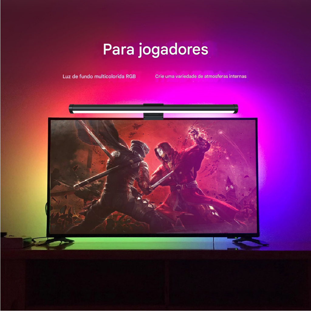 Detalhes do Luz de Tela RGB para Monitor com Toque, Iluminação de Jogos e Proteção para Olhos