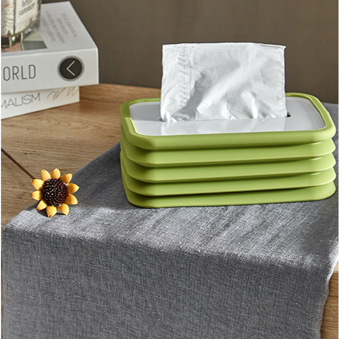 Caixa de Lenços de Silicone para Mesa Doméstica, Dobrável, Telescópica, Caixa de Armazenamento de Lenço em Oferta na Shopee