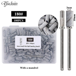 100 Pçs/Caixa 3mm Mini Bandas De Lixa Com Conjuntos De Mandril Para Pele Morta Calos Polimento Elétrico Prego Brocas Man em Oferta na Shopee