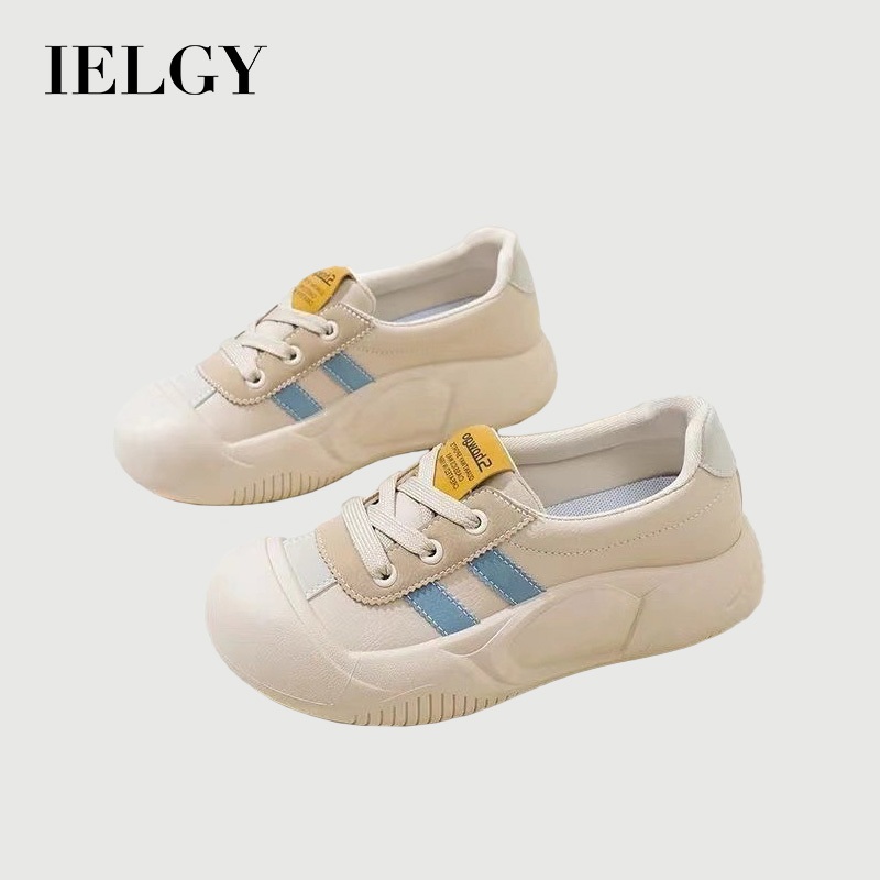 IELGY Verão Nova Versão Coreana Respirável Branco Low-top Tênis Casuais Flats em Oferta na Shopee