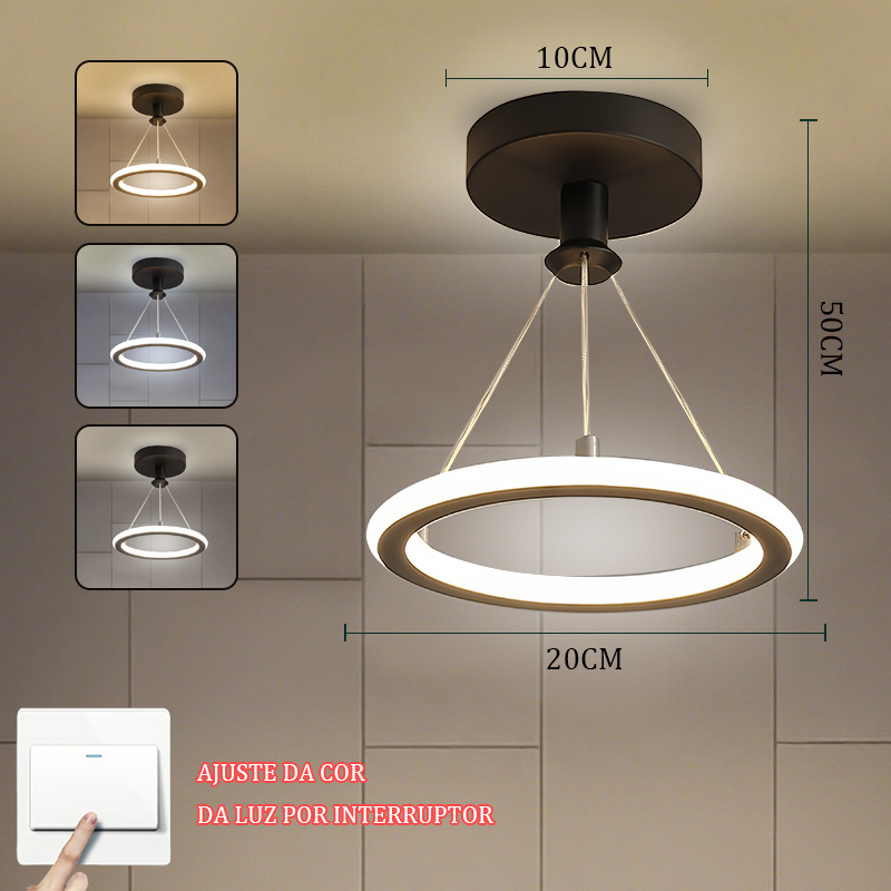 110V-220V Luz Pendente De Teto Da Sala De Estar Jantar Do Corredor Quarto