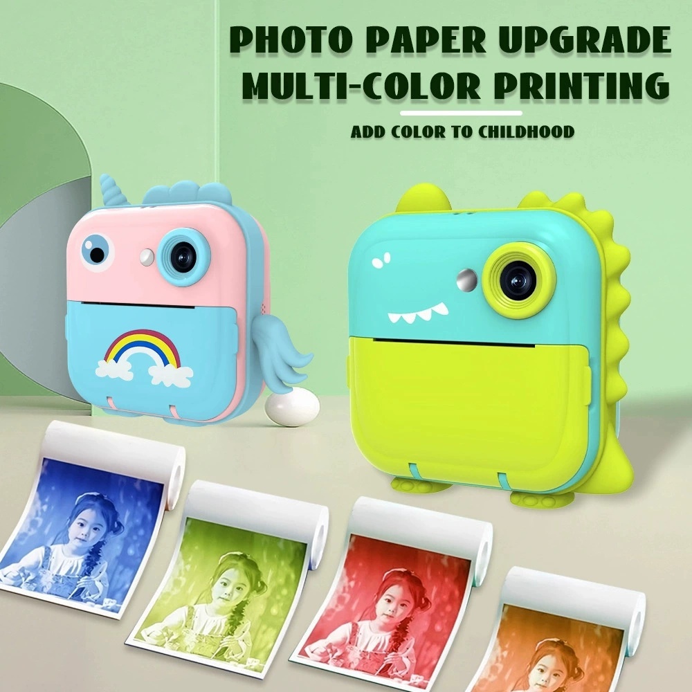 Mini Impressora Térmica Crianças Câmera De Impressão Instantânea Menino Menina Foto Digital Com Brinquedos Educativos Pr