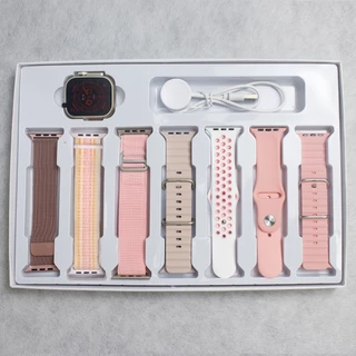 2025 Smartwatch Relógio inteligente Ultra 7 in 1 7 Pulseira Homem Mulher 49mm Bluetooth sem fio Reló