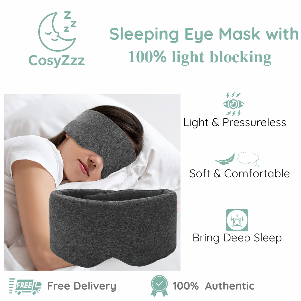 Máscara De Dormir Modal Ultramacia – Capa Para Os Olhos Respirável E Adequada A Pele Mulheres Homens , Blackout Completo