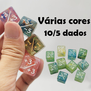 Nova cor 16 mm 6 dados de contagem lateral + 1/-1 dados contadores de brinquedo