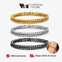 Vnox 8/10/12/15MM De Largura Pulseiras De Corrente Cubana Punk De Aço Inoxidável Para Homens , Presentes De Joias Hipoal
