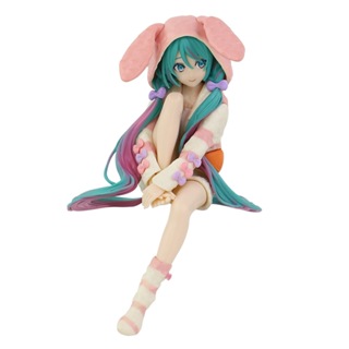 Novo 14cm VOCALO Anime Hatsune Miku Figura De Ação Coelho Orelha Pijamas Estatuetas Decoração Do Carro Boneca Modelo Cri em Oferta na Shopee