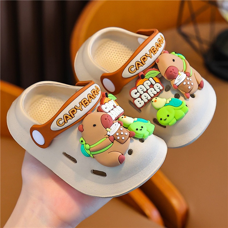 Babuche Infantil Sandálias Infantis Meninos Meninas Material EVA Sapatos infantis de desenho animado em Oferta na Shopee