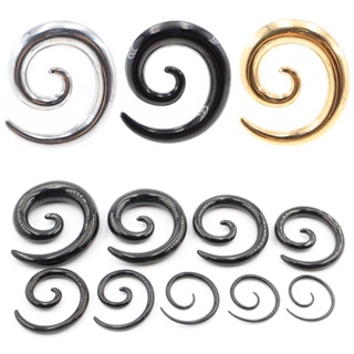 Alisouy 1 Peça 1.6-10mm Caracol Espiral De Aço Inoxidável Medidores De Orelha Falsa Plugues De Alongamento Expansores De em Oferta na Shopee