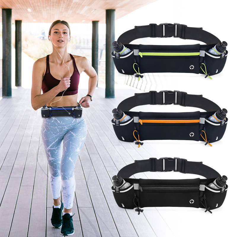 CHENXIAOHONG Pochete Esportiva com Suporte para Garrafa | Bolsa de Cintura Fitness para Corrida, Caminhada e Celular em Oferta na Shopee