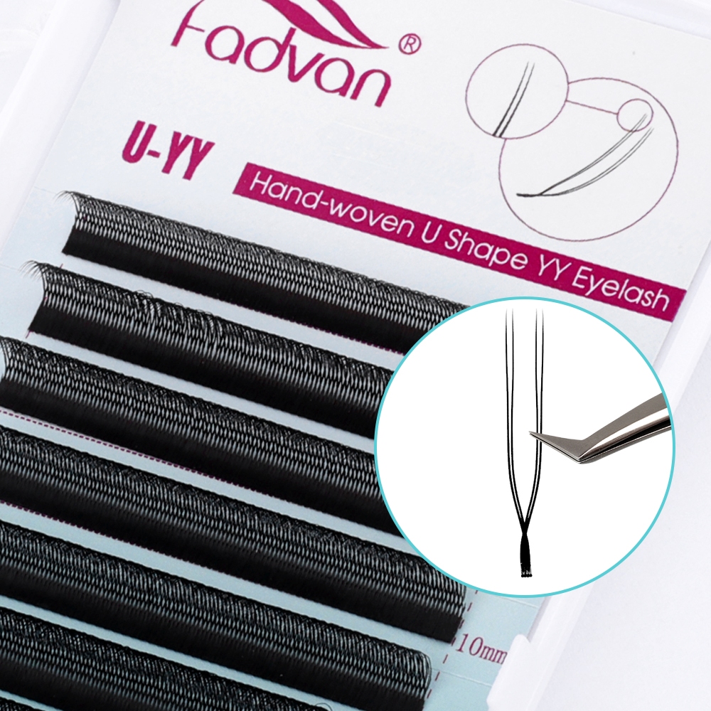Cílios FADVAN em forma de U Forma de Cílios YY Extensão de 2D Y 3DYY Cílios de Volume Natural · foto 2